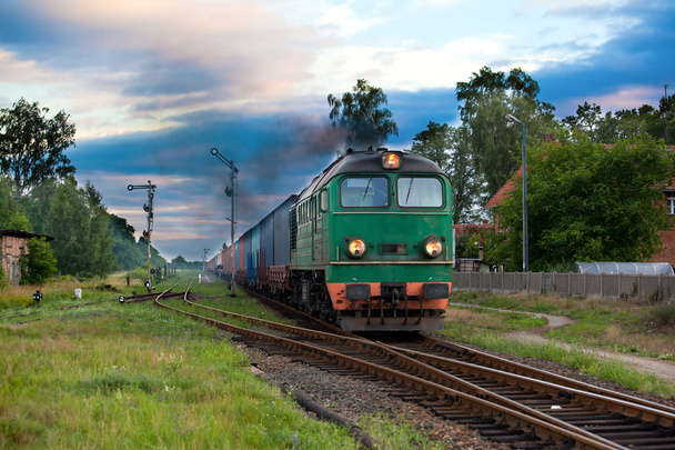 Tren diesel de mercancías
 - Foto, Imagen
