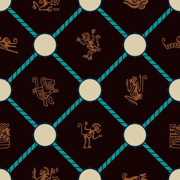 Saumaton tausta American Indians pyhäinjäännöksiä dingbats merkkiä
 - Vektori, kuva