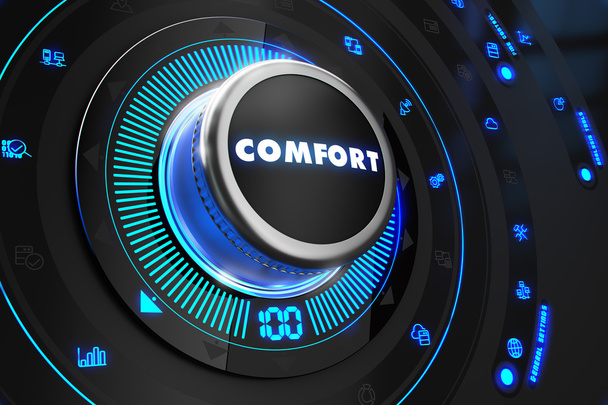 Comfort Regulator on Black Control Console. - Photo, Image