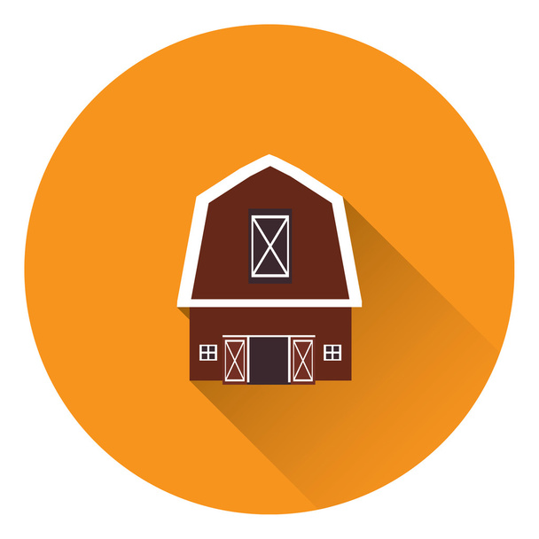 barn house icon - Vector, Image
