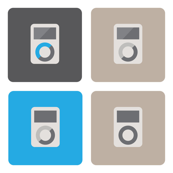 MP3 lejátszó ikonok - Vektor, kép