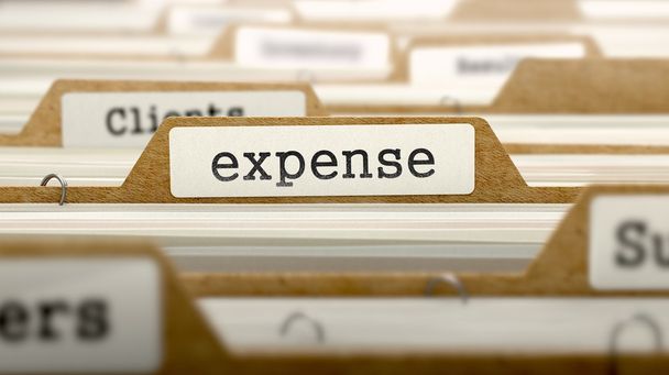 Expense Concept with Word on Folder. - Photo, Image