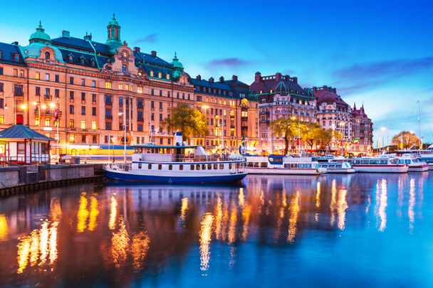Evening scenery of Stockholm, Sweden - Foto, Imagem