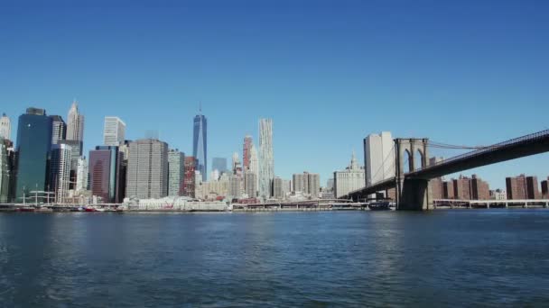 マンハッタンとブルックリン ブリッジのタイムラプス - 映像、動画