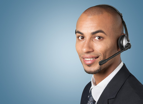 Headset, Customer Service Representative, Men. - Фото, зображення