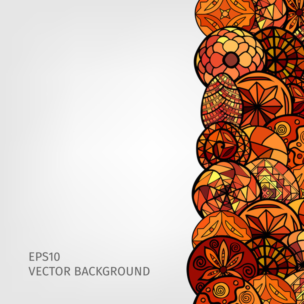 hand drawn ethnic background - Вектор,изображение