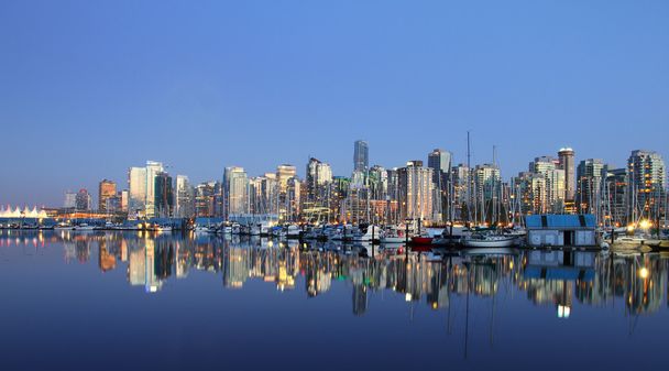 Vancouver centro da cidade, noite
 - Foto, Imagem
