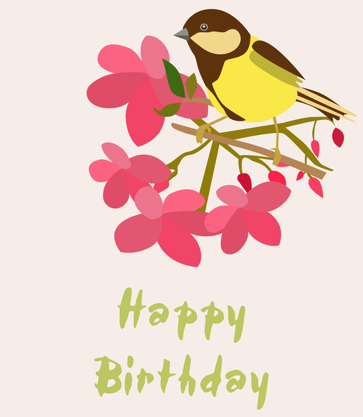 Happy Birthday card - Vector, Imagen