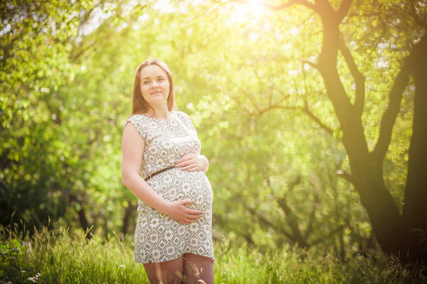 Pregnant Outdoors - Photo, Image