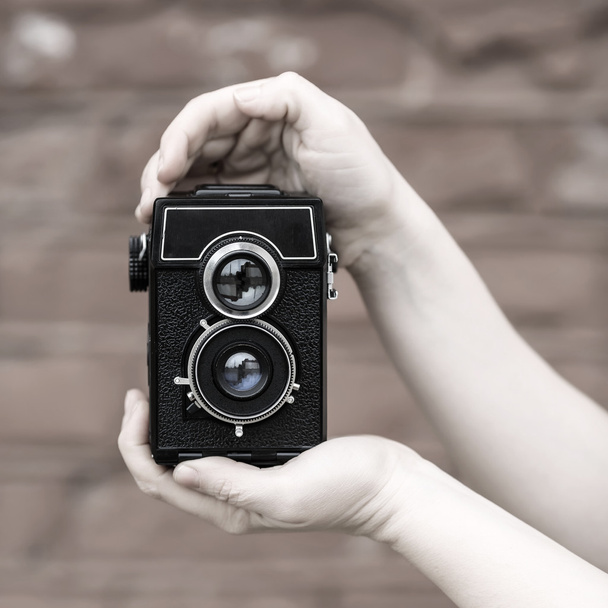 Old vintage camera - Foto, afbeelding