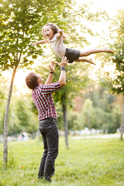 family jumping - Фото, изображение