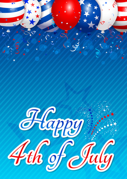 Fourth of july background - Vector, Image