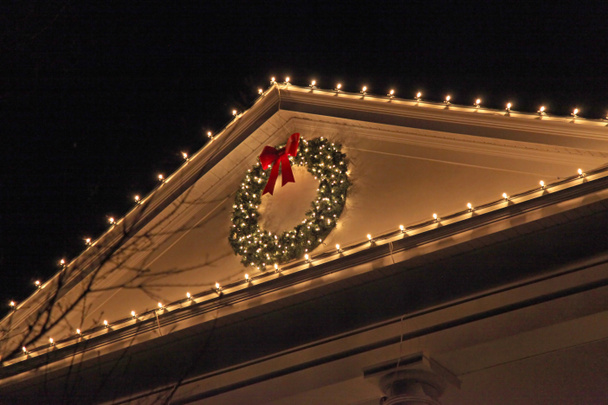 クリスマス屋根 - 写真・画像