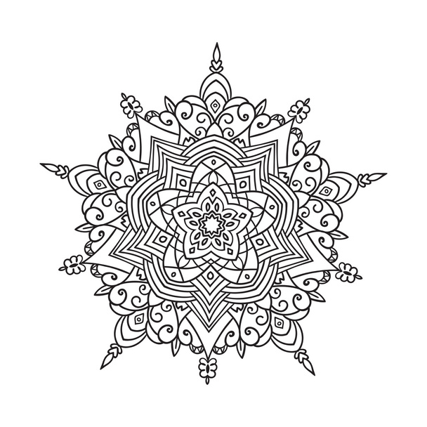 Kézi rajz zentangle mandala elem - Vektor, kép