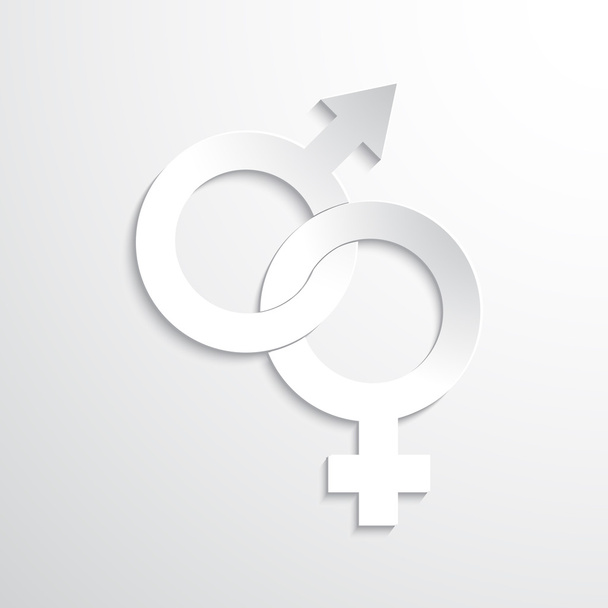 Vector Paper Gender Sign - Вектор,изображение