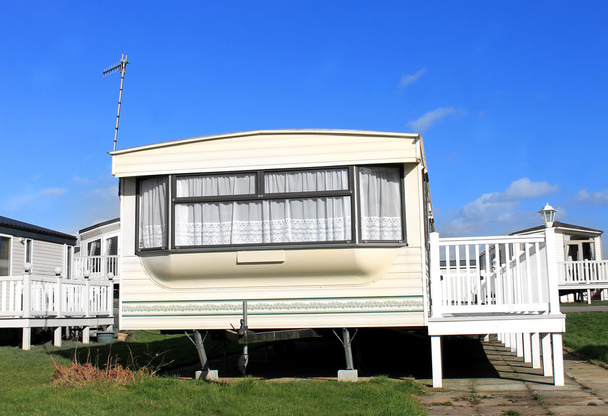 Caravans op een trailer park in Engeland - Foto, afbeelding