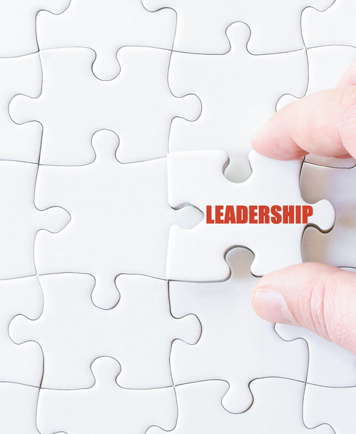 Missing jigsaw puzzle piece with word LEADERSHIP - Photo, Image