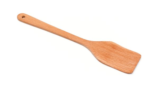 Fa spatula fehér alapon - Fotó, kép