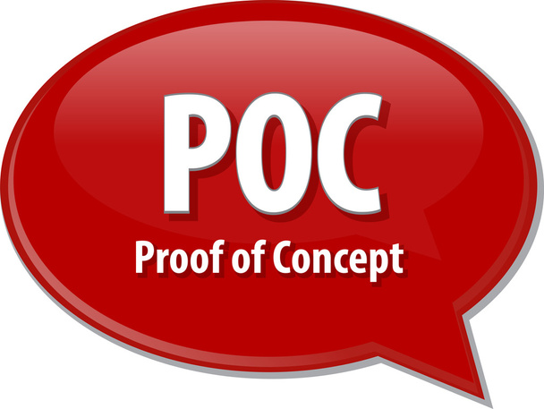 POC acronym word speech bubble illustration - Photo, Image