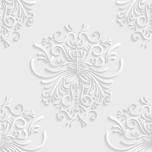 Floral Background Seamless Pattern - Vector, Image