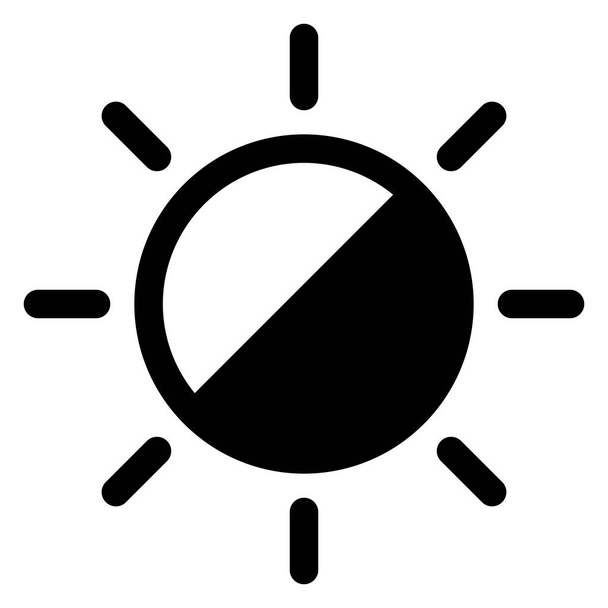 helderheid glyph pictogram vector illustratie geïsoleerd op witte achtergrond - Vector, afbeelding