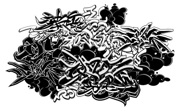grafiti kompozisyon 1 - Vektör, Görsel
