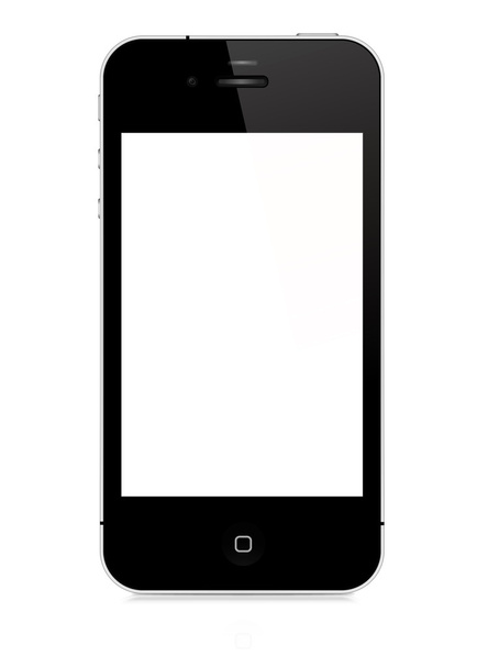 Black smart phones similar to iphone - Vector, Image
