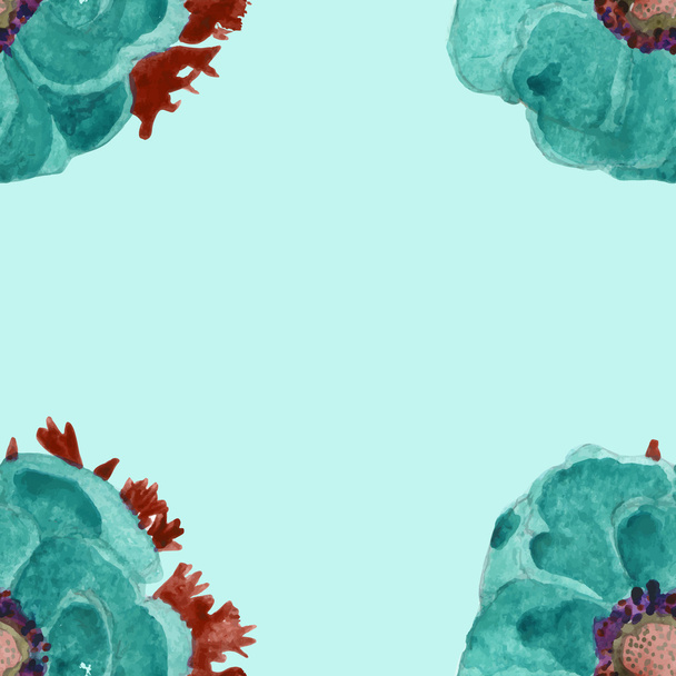 anemone seamless pattern - Vector, Image