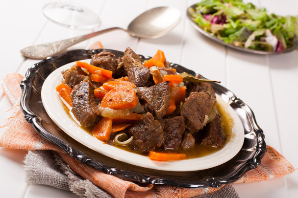 Stew με το βόειο κρέας και τα καρότα - Φωτογραφία, εικόνα
