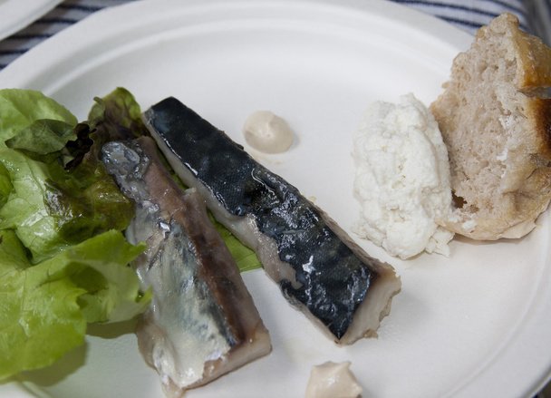 Filet z makreli z różnego rodzaju sosami - Zdjęcie, obraz