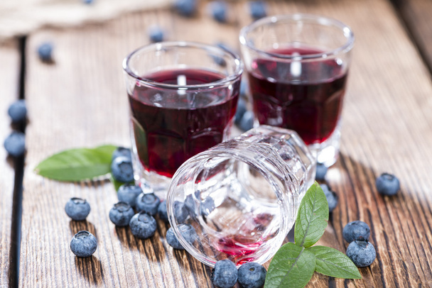 Tasty Blueberry Liqueur shots - Foto, afbeelding
