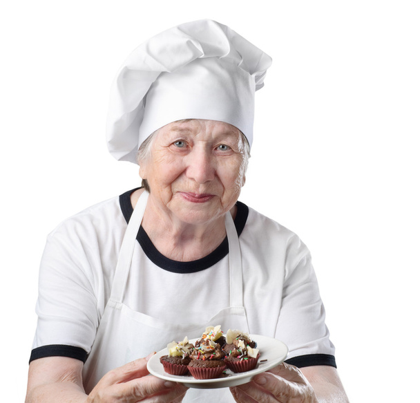 Senior woman cook - Fotoğraf, Görsel