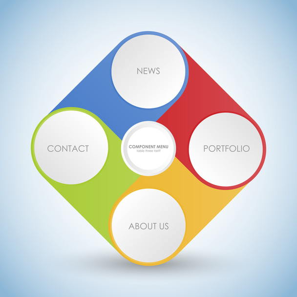 Business concept with 4 options - Vector, Imagen