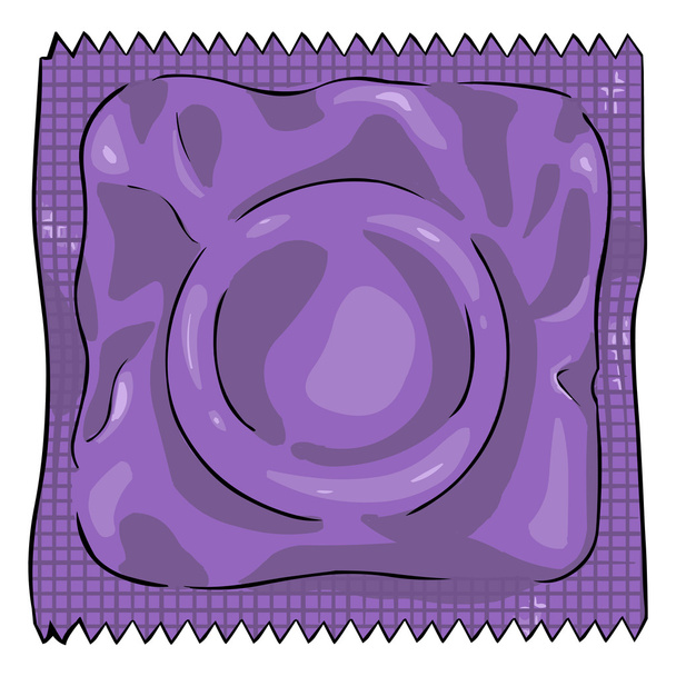 Turkuaz paket prezervatif - Vektör, Görsel