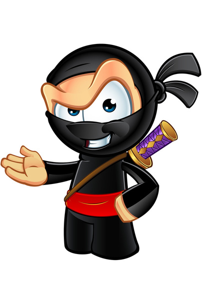 Alattomos látszó Ninja karakter - Vektor, kép