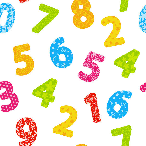 Pattern with color numbers - Vector, imagen