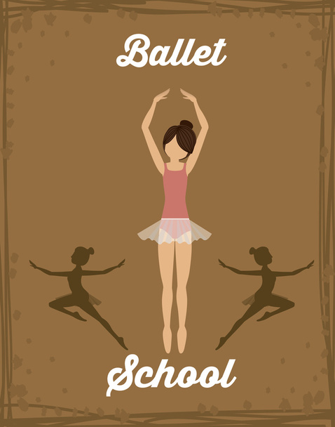 Diseño de escuela de ballet
 - Vector, Imagen