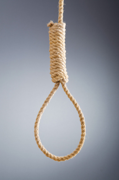Rope noose against gradient background - Photo, Image