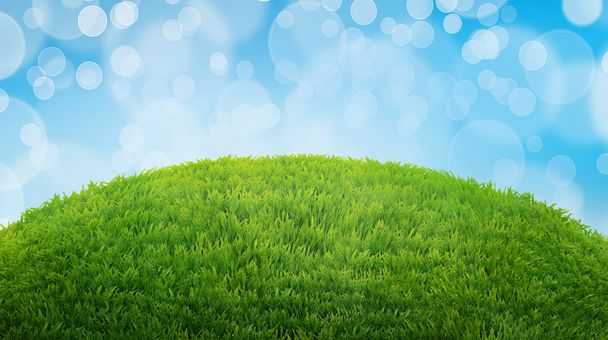 zelené louce čerstvé trávy. přirozená Velikonoce s místem - Fotografie, Obrázek