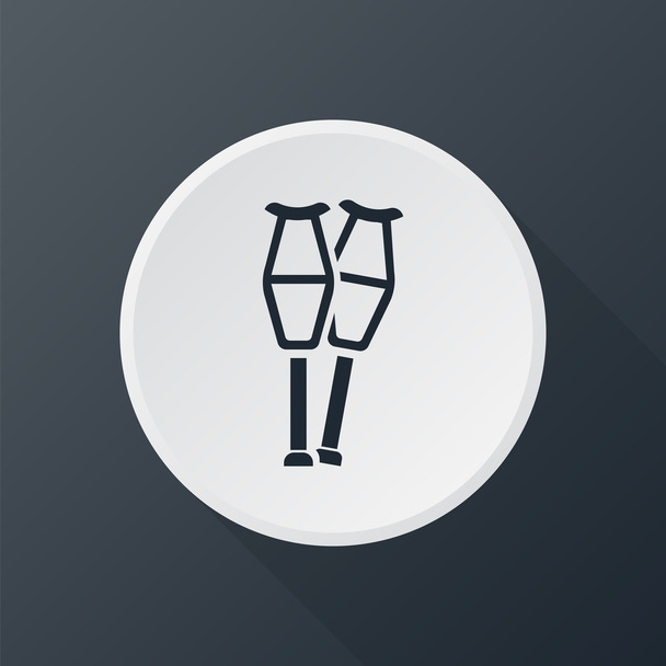 icon crutches - Vector, Image