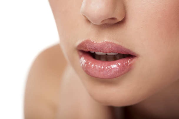 Lips and lip gloss - Foto, Bild