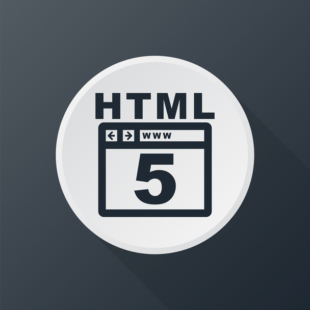ikon html 5 - Vektor, kép