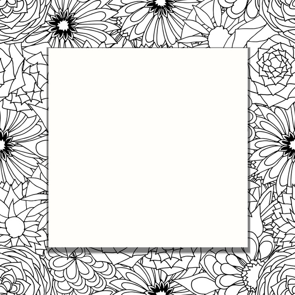 frame of flowers - Διάνυσμα, εικόνα