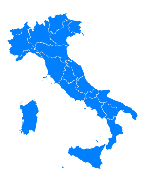 Mapa Itálie - Vektor, obrázek