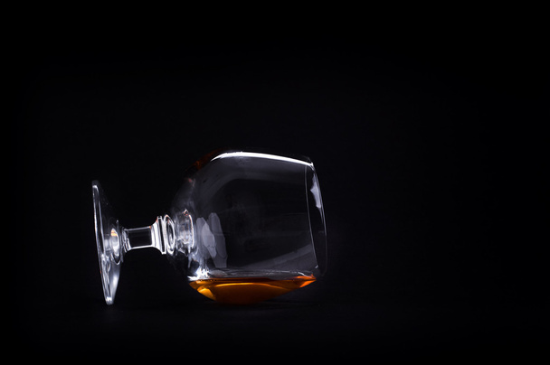Cognac in glass - Фото, изображение