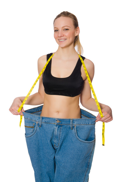 kavram diyet içinde genç bir kadın - Fotoğraf, Görsel