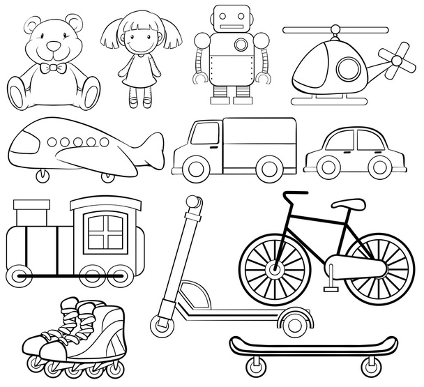 Classic toys - Vector, Image