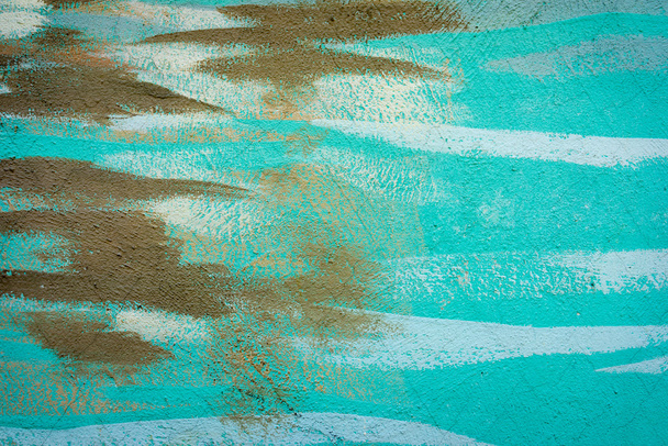 Бетон пофарбований в синій, білий і коричневий кольори стіни текстури фону
 - Фото, зображення