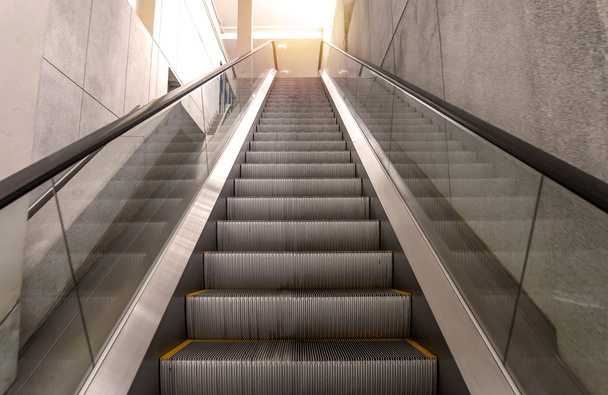 escalators stairway inside modern office building - Photo, Image