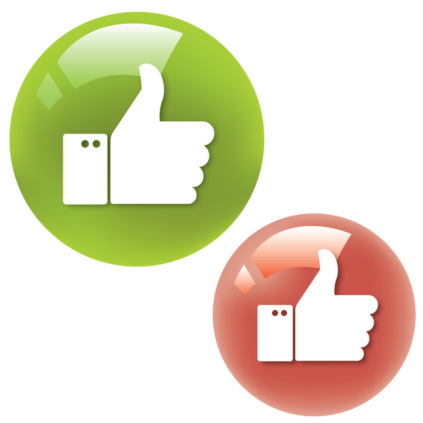 Two color Thumbs Up - Vector, afbeelding